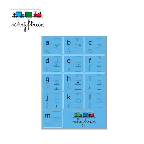 [STT 10] 9.2 Schrijftrein Posters Alfabet kleine letters (a-m, n-z)